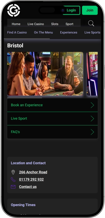 Grosvenor Casino Bristol App